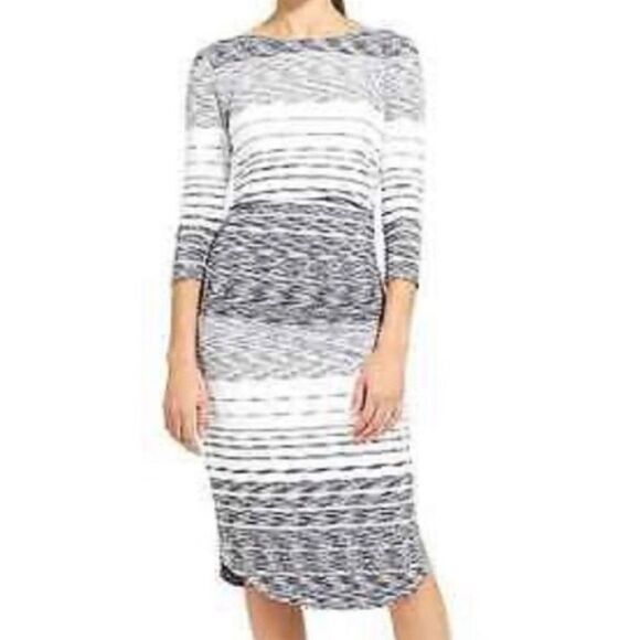 Athleta Striped Pima Cotton Midi Athletic Dress - Picture 1 of 13